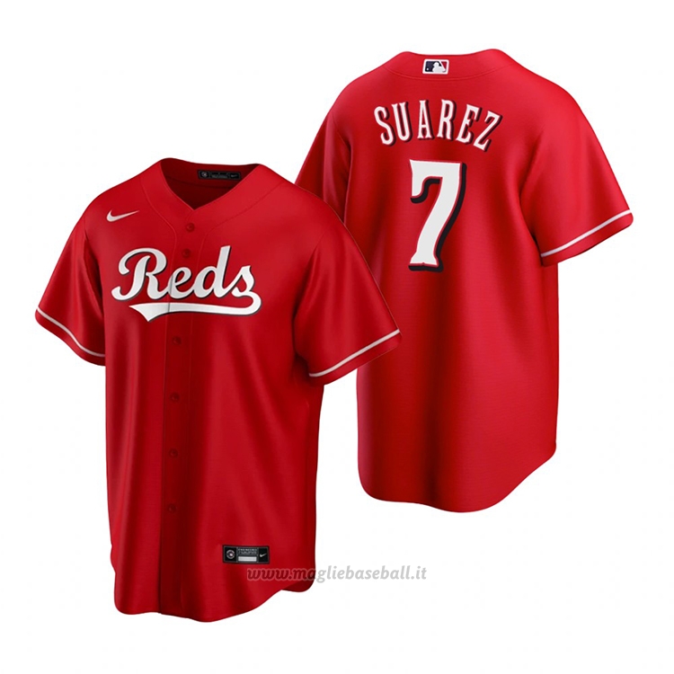 Maglia Baseball Uomo Cincinnati Reds Eugenio Suarez Replica Rosso